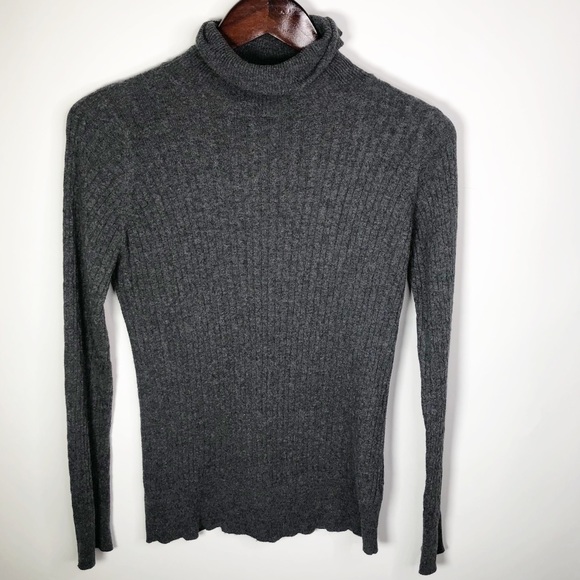 Zara Sweaters - Zara Knit Turtleneck Sweater Dark Gray Medium